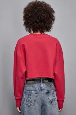 Bluza z niewykończonym brzegiem z logo