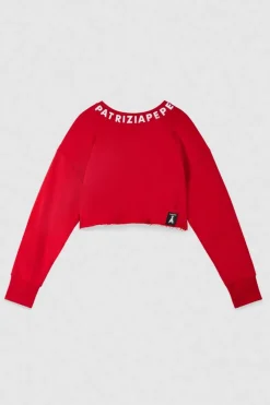 Bluza z niewykończonym brzegiem z logo