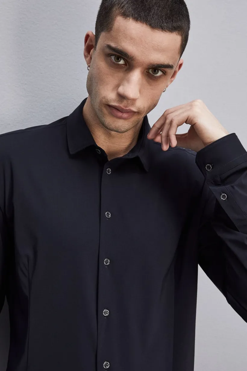 Dżersejowa koszula slim fit