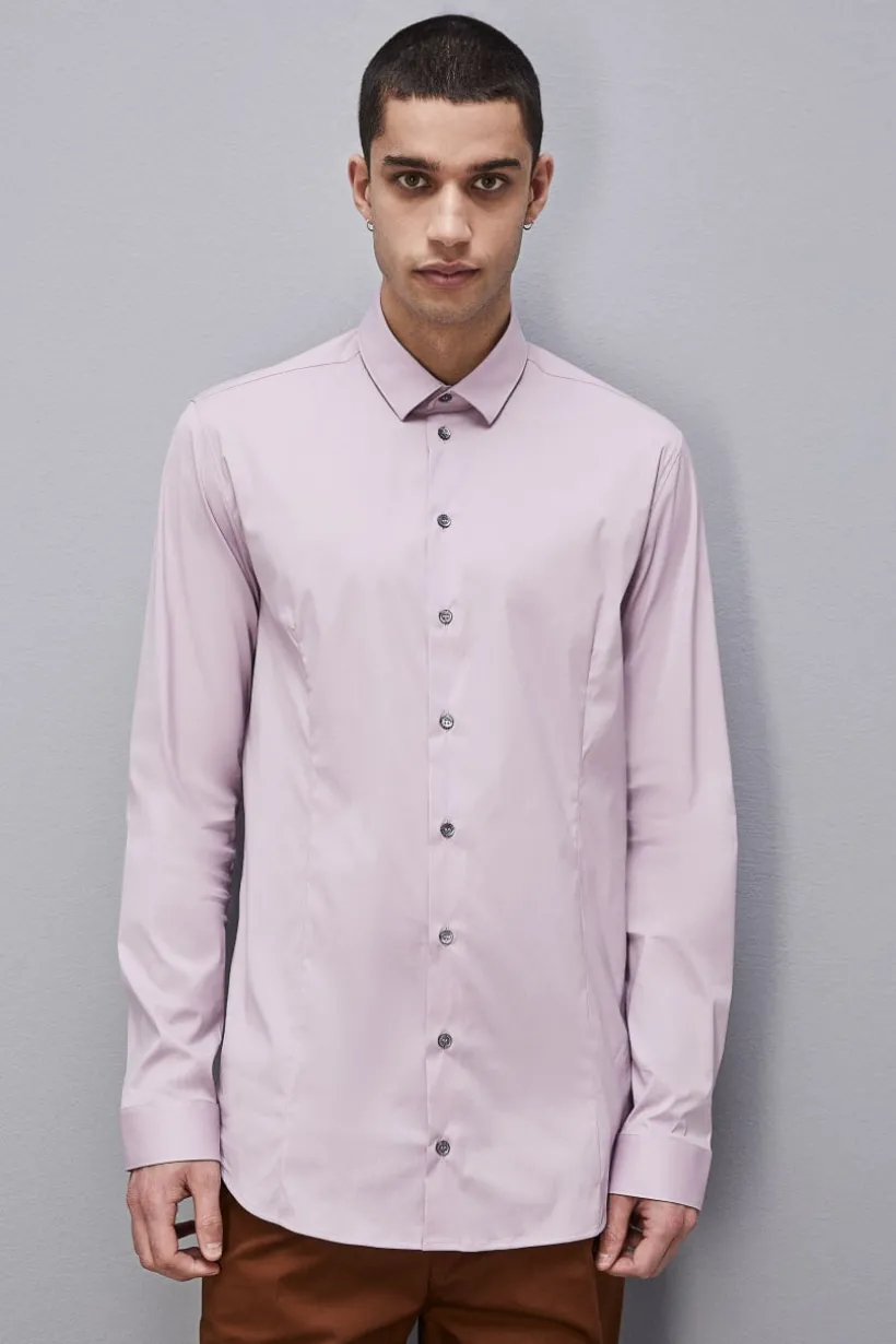 Długa koszula z bawełnianej popeliny