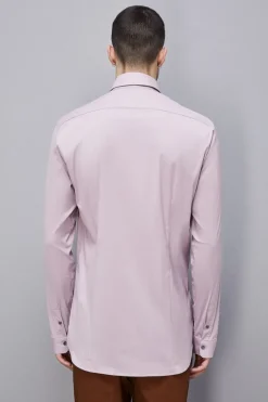 Długa koszula z bawełnianej popeliny