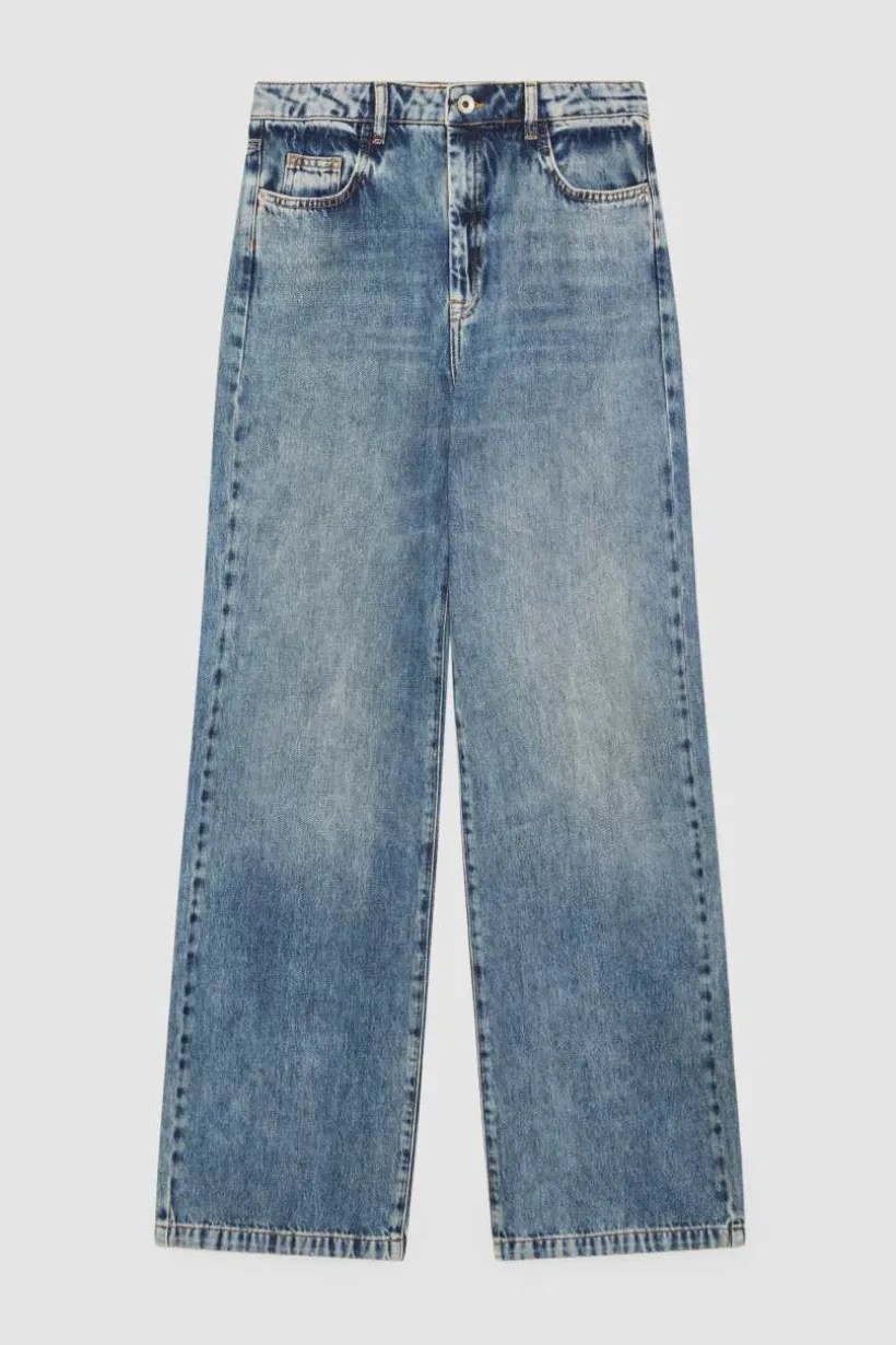Jeansy z wysokim stanem straight fit