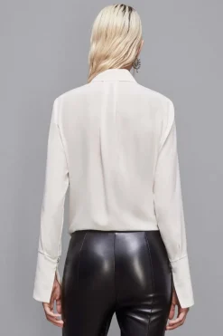Koszula z jedwabnej krepy regular fit