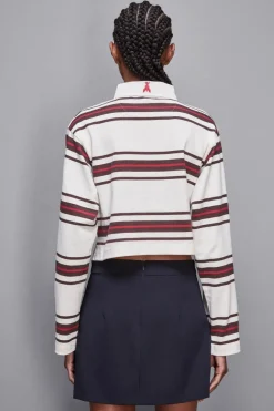Koszulka polo cropped z długim rękawem