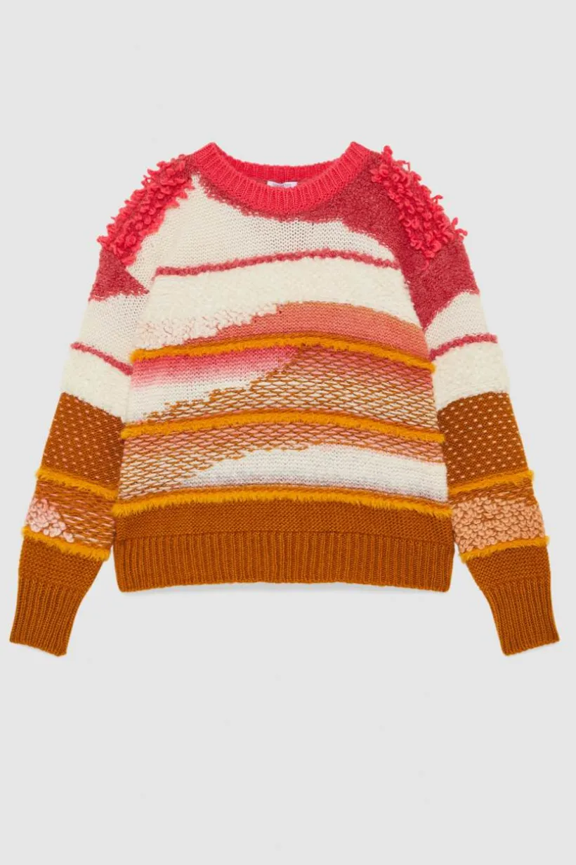 Luźna bluzka z okrągłym dekoltem