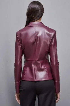 Marynarka koszulowa overshirt z imitacji skóry