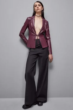 Marynarka koszulowa overshirt z imitacji skóry