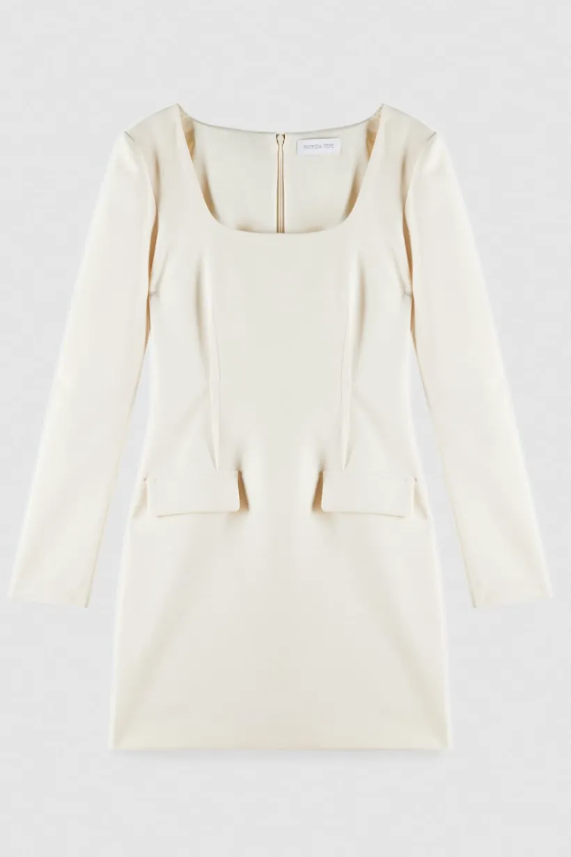 Mini sukienka slim fit z diagonalu
