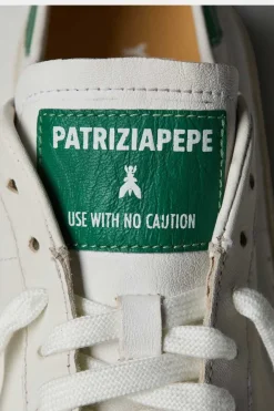SKIN Sneakers ze skóry nappa z napisem