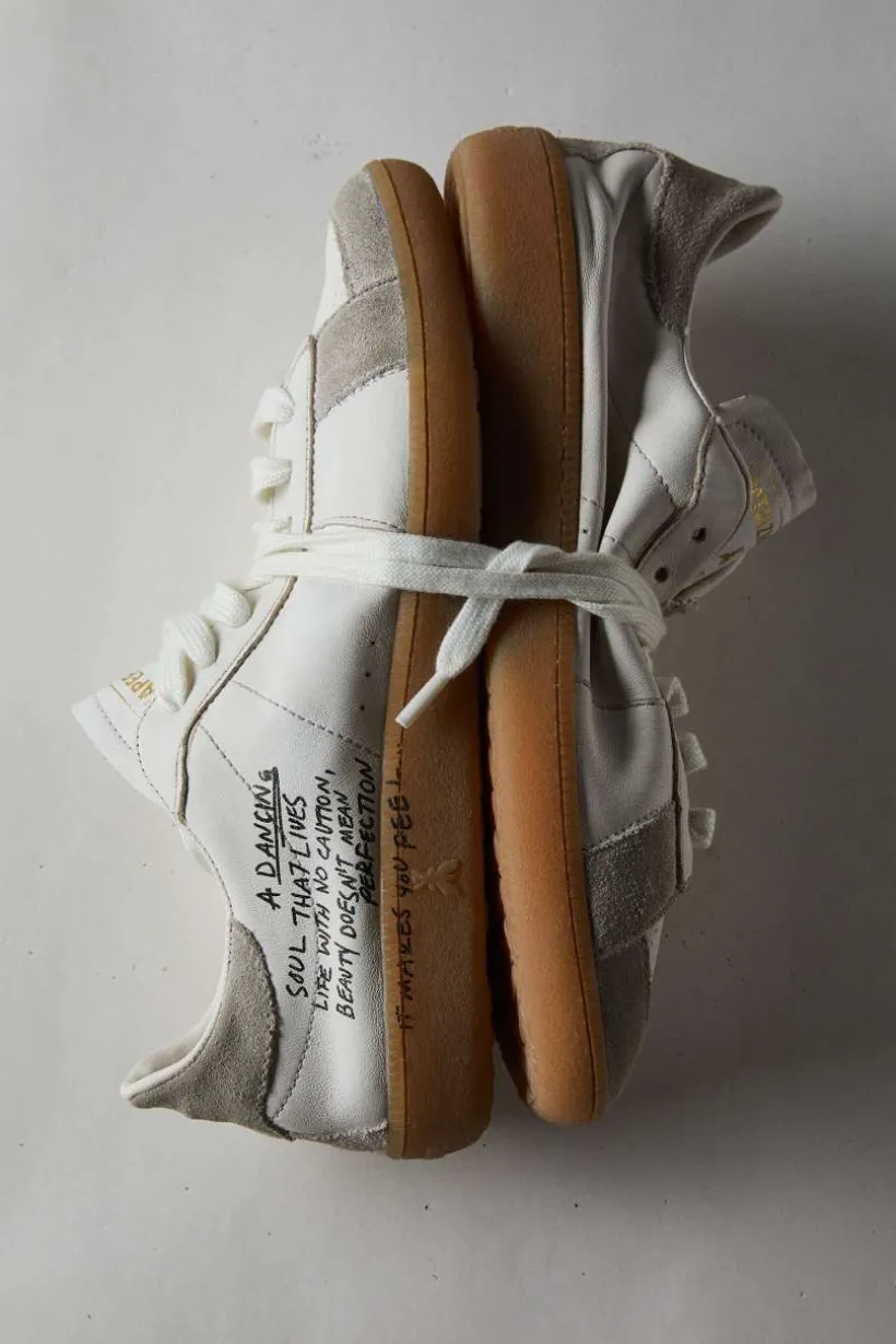 SKIN Sneakers ze skóry nappa z napisem