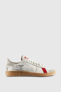 SKIN Sneakers ze skóry nappa z napisem