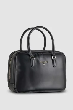 Skórzana torba na ramię z zamkiem typu camera case