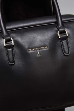 Skórzana torba na ramię z zamkiem typu camera case