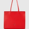 Skórzana torba typu shopper z suwakiem