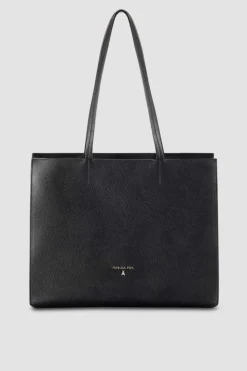 Skórzana torba typu shopper z suwakiem