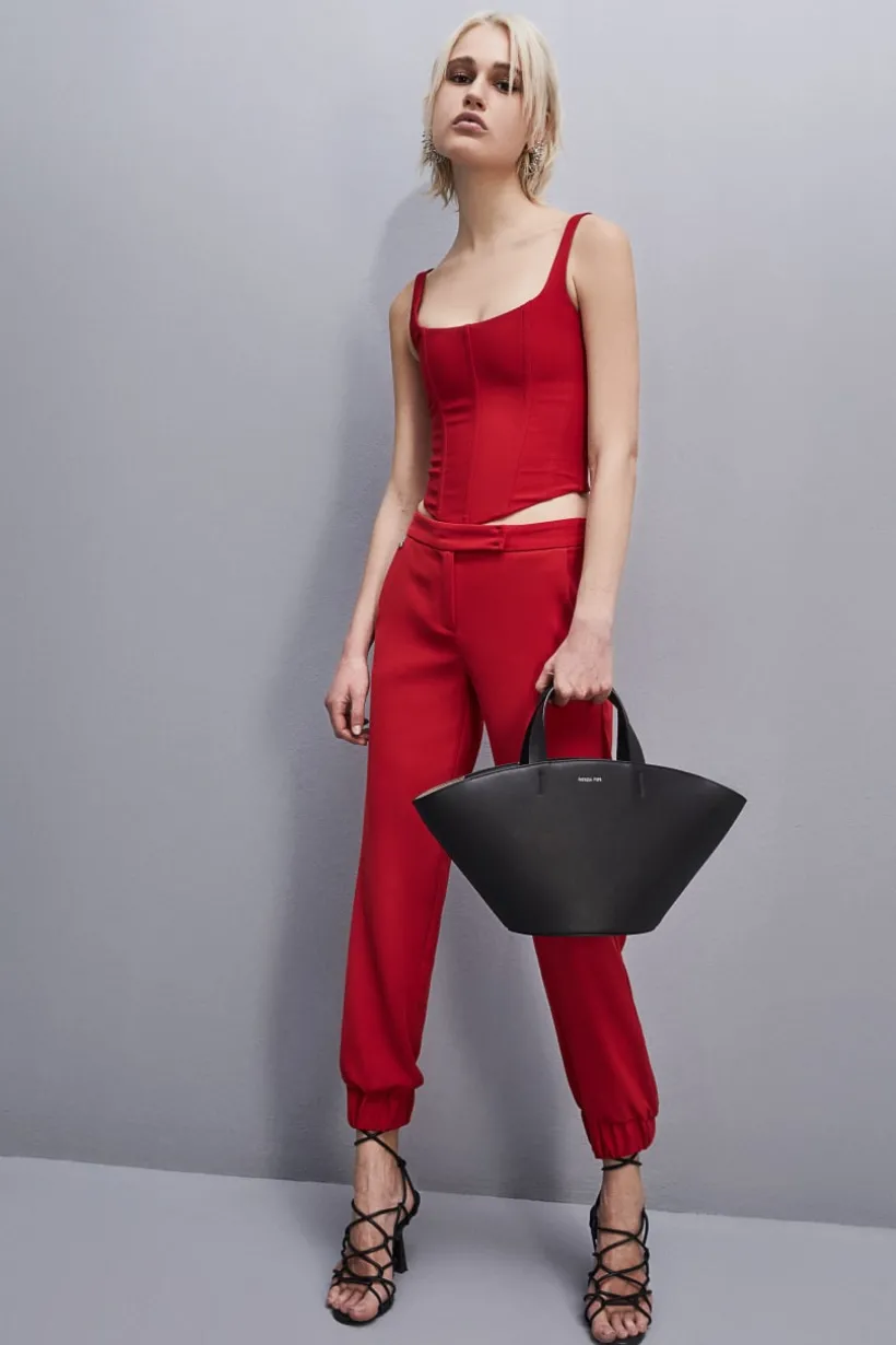 Skórzana torba typu shopper z uchwytami