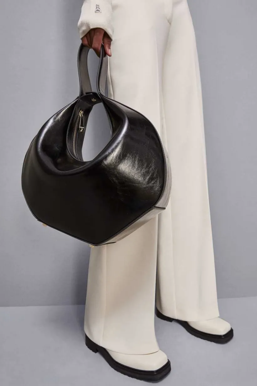 Skórzana torebka do ręki Bangle Bag z suwakiem