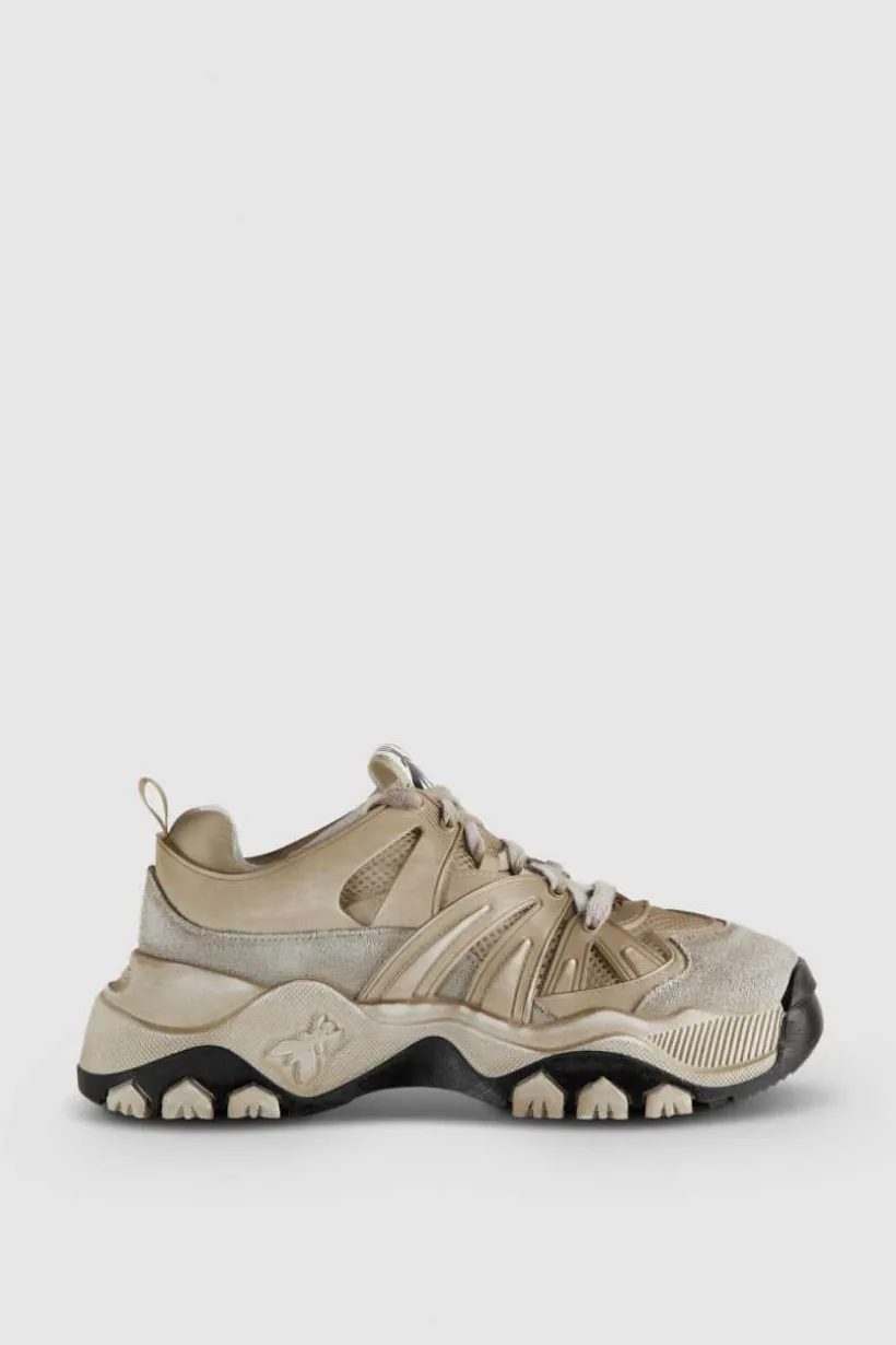 Sneakersy running ze skóry