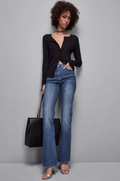 Spodnie slim z niebieskiego denimu