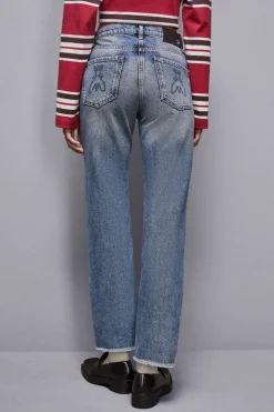 Spodnie slim z niebieskiego denimu