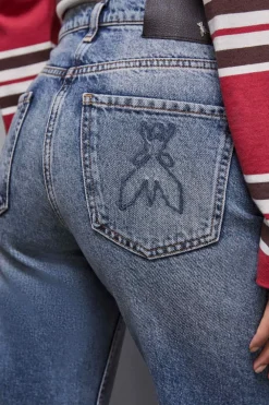 Spodnie slim z niebieskiego denimu
