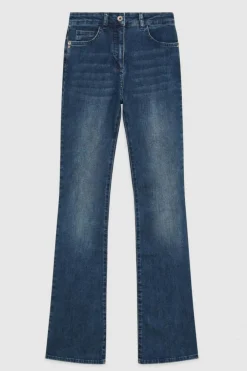 Spodnie slim z niebieskiego denimu