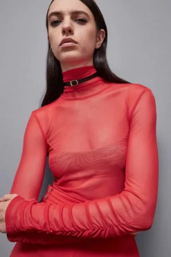 Sweter z wysokim kołnierzem slim fit