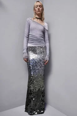 Tiulowa spódnica z cekinami