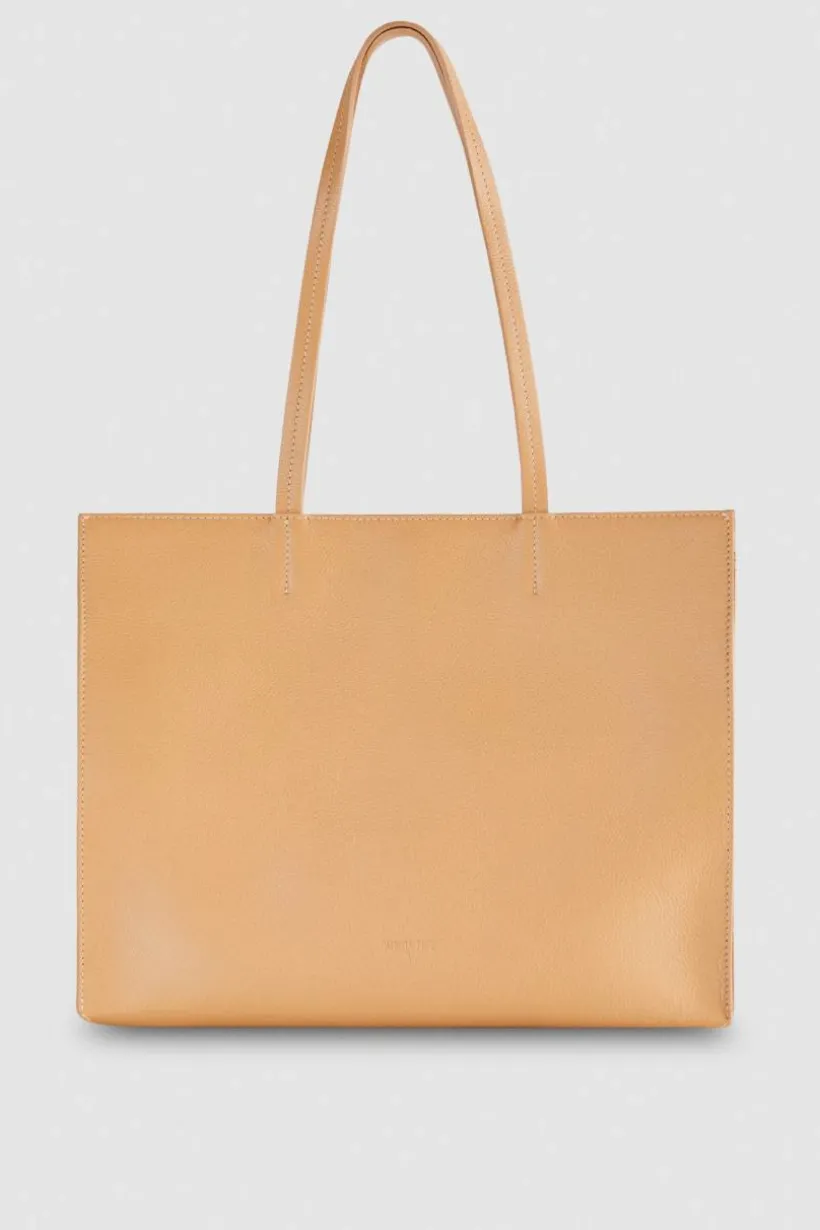 Torba typu shopper z międlonej skóry
