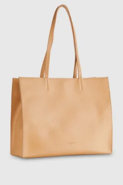 Torba typu shopper z międlonej skóry