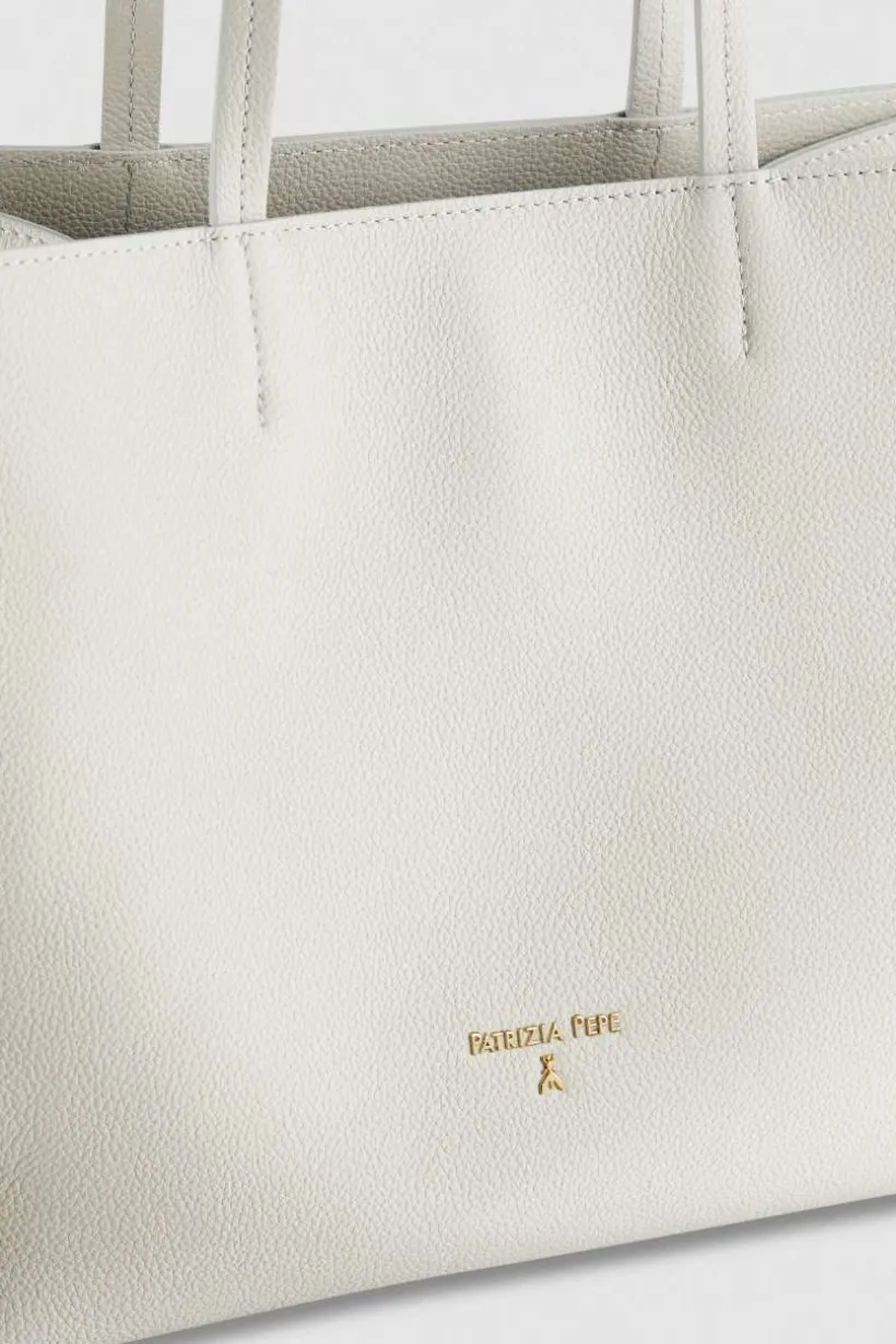 Torba typu shopper z międlonej skóry