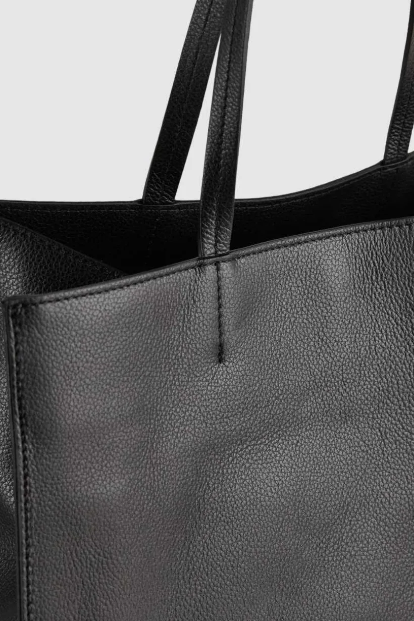 Torba typu shopper z międlonej skóry