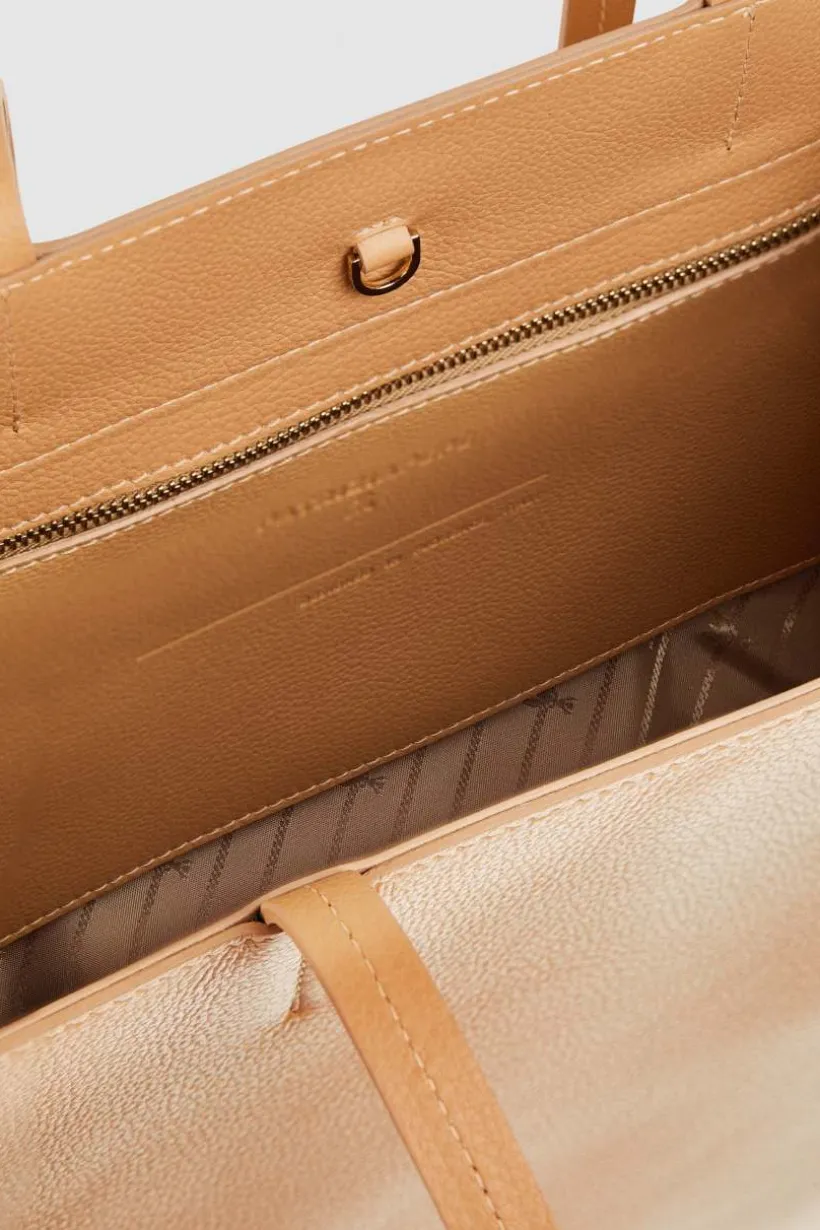Torba typu shopper z międlonej skóry