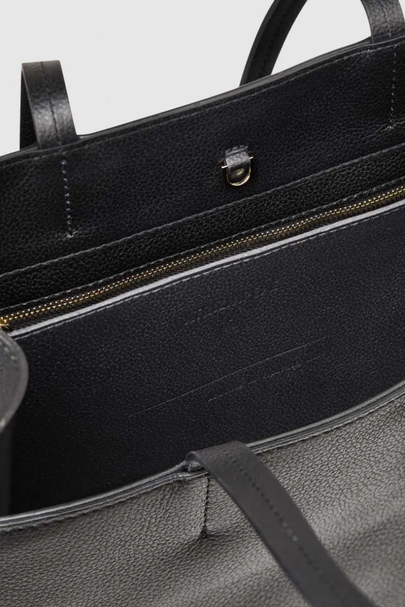 Torba typu shopper z międlonej skóry