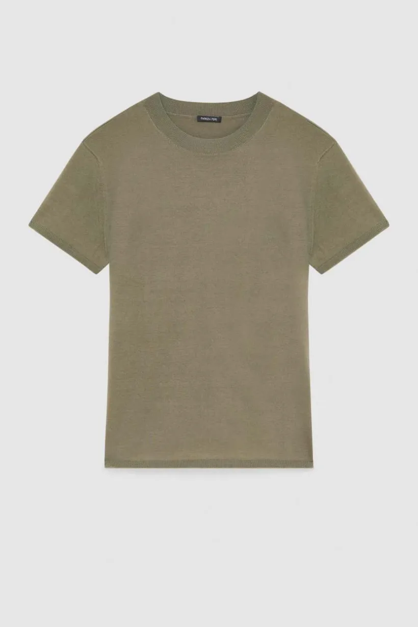 T-Shirt boxy z dzianiny