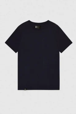 T-shirt slim fit z dżerseju z lyocellu i bawełny