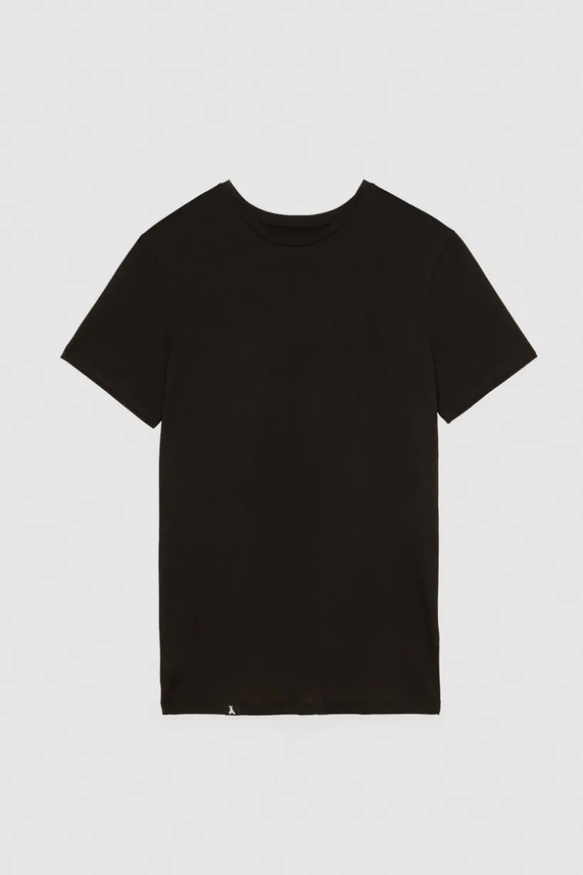 T-shirt slim fit z dżerseju z lyocellu i bawełny