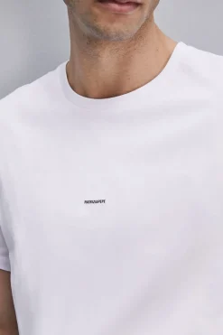 T-shirt z dżerseju z bawełny pima z logo