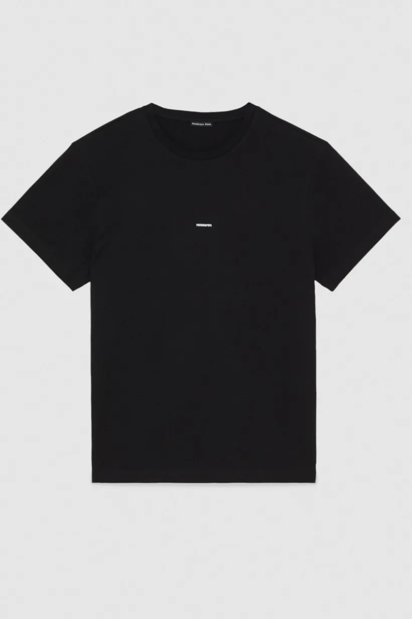 T-shirt z dżerseju z bawełny pima z logo