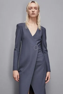Wełniana sukienka slim fit Essential