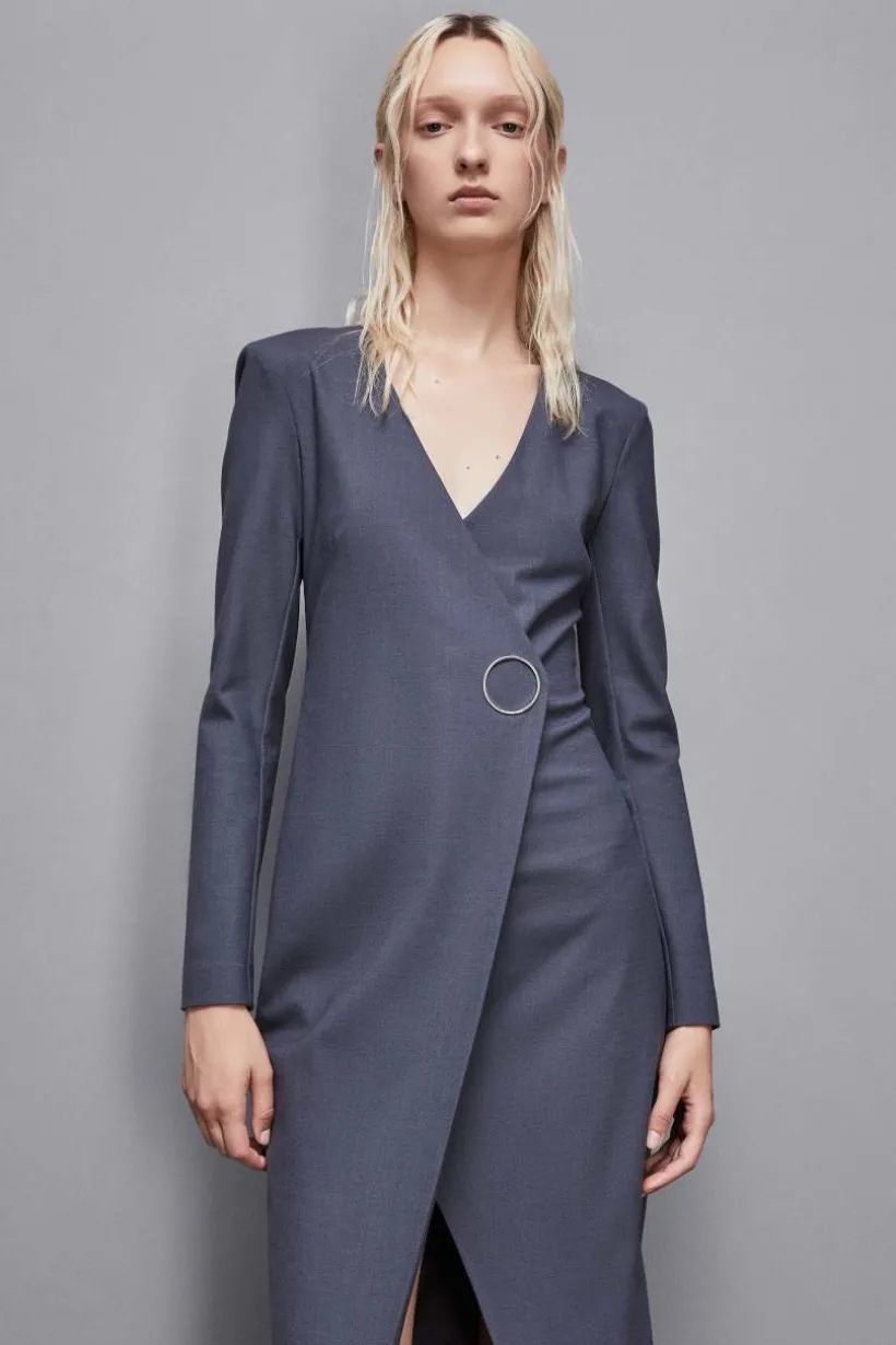 Wełniana sukienka slim fit Essential
