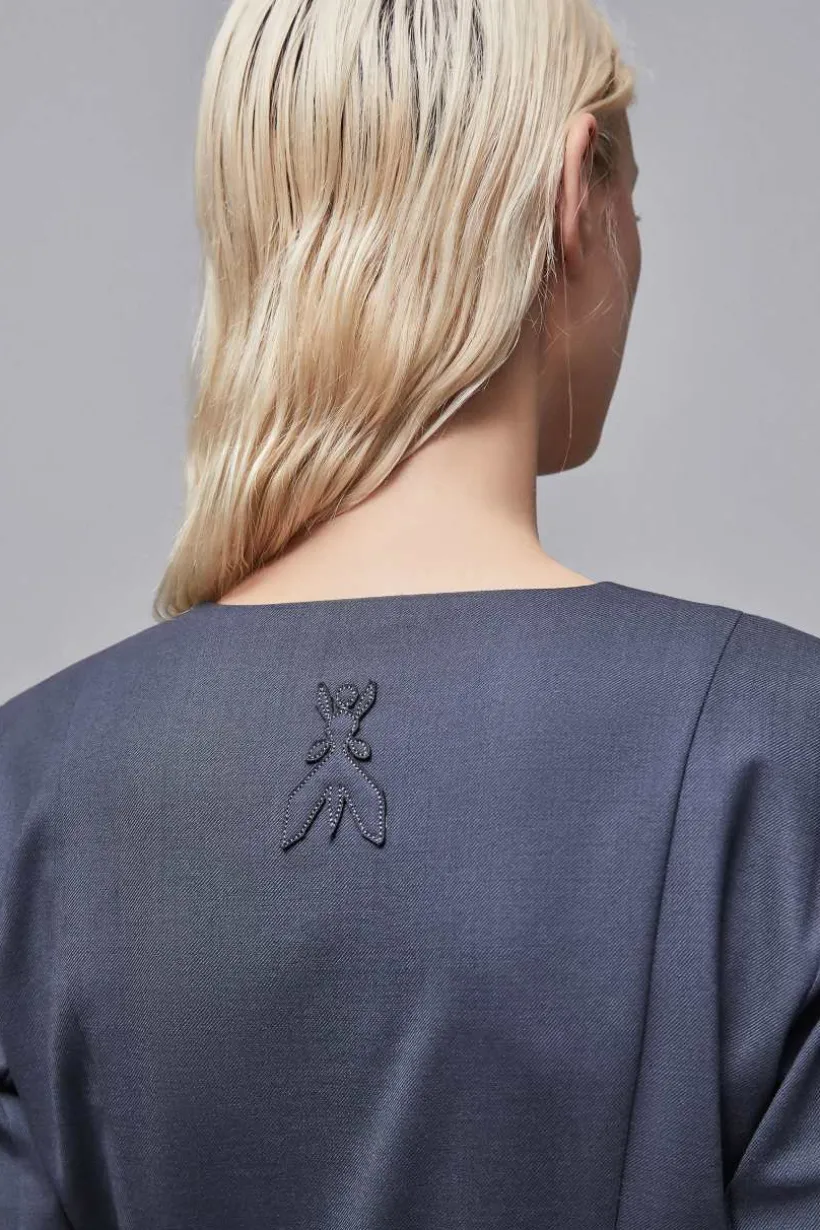 Wełniana sukienka slim fit Essential
