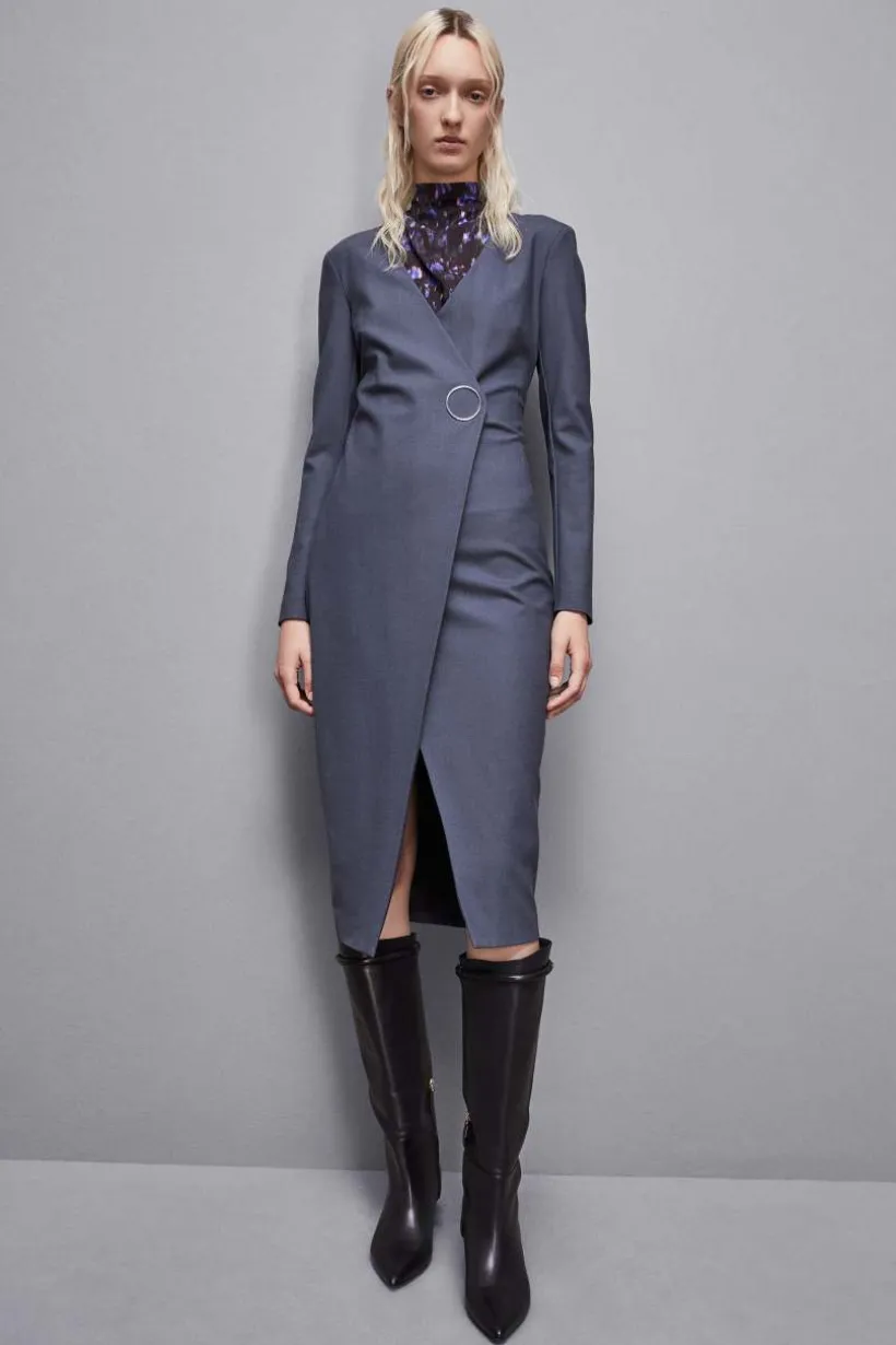 Wełniana sukienka slim fit Essential