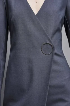 Wełniana sukienka slim fit Essential