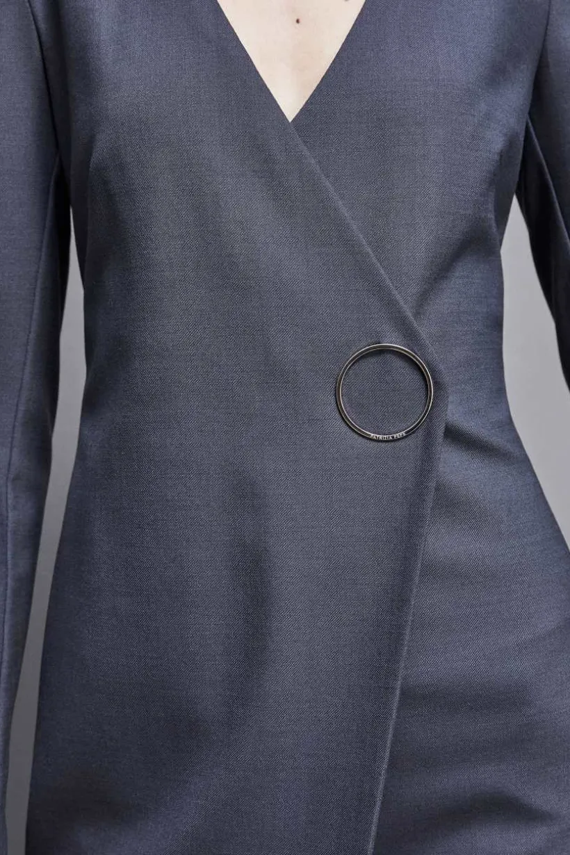 Wełniana sukienka slim fit Essential