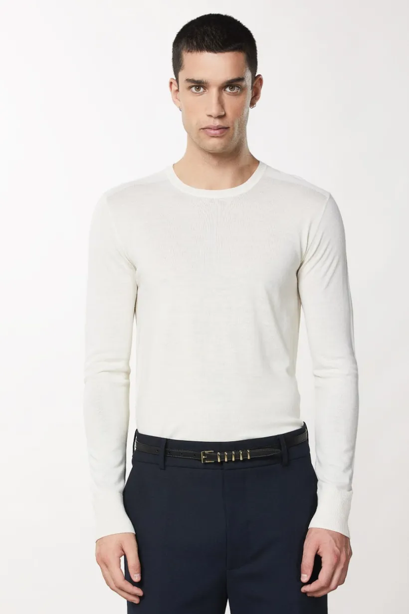 Wełniany sweter slim fit