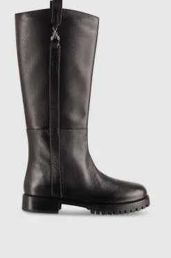Wysokie buty ze skóry nappa zapinane na zamek