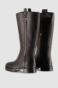 Wysokie buty ze skóry nappa zapinane na zamek
